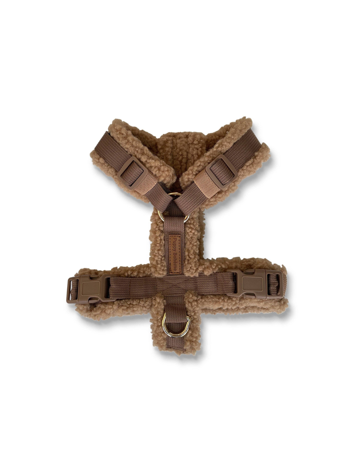 Puppy Bohème Teddy Y-Harness Mocha | Adjustable | Bisou Dog