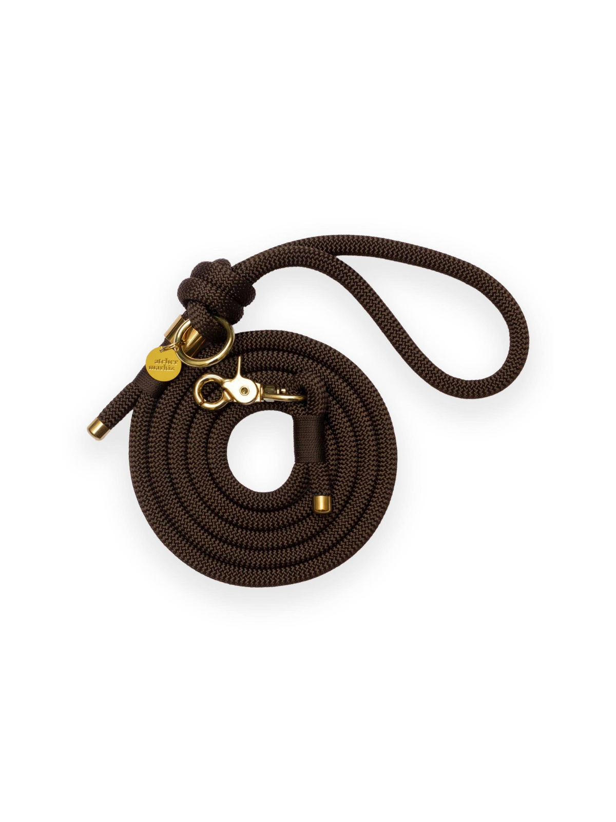 Coffee Hands-Free Leash – Gold