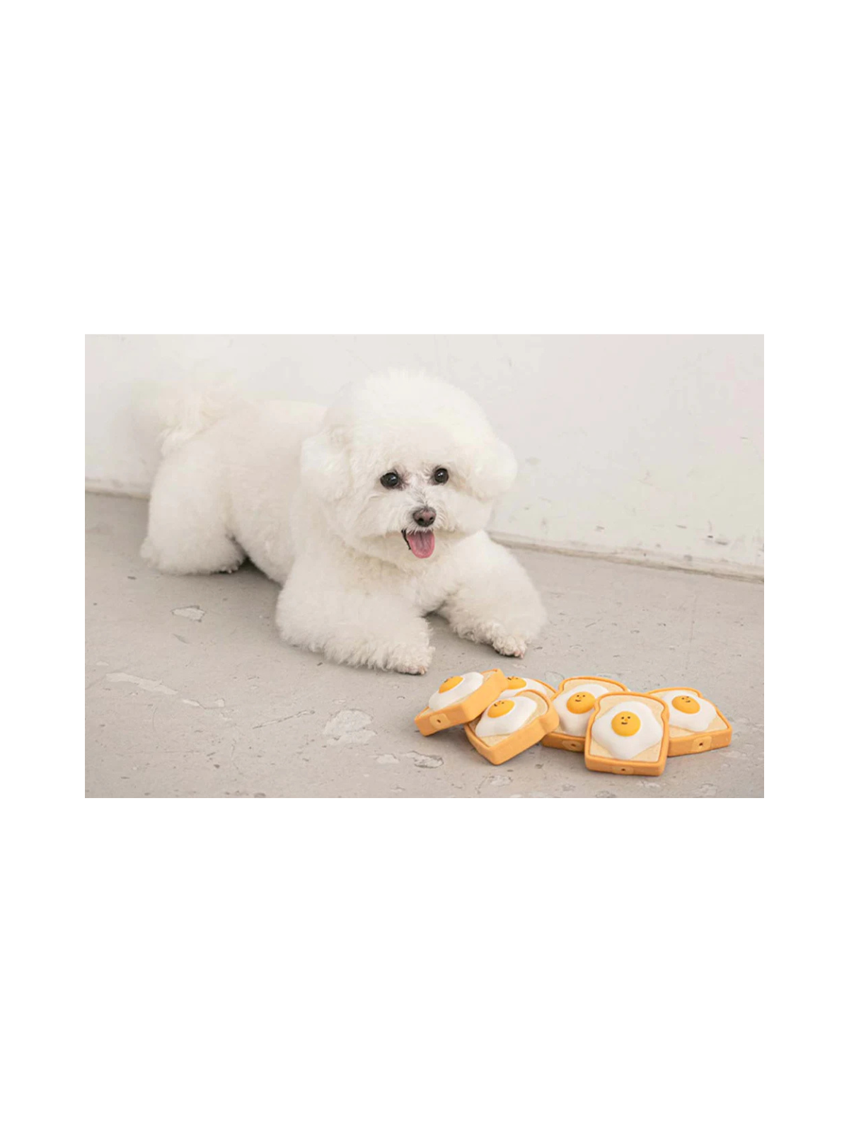 Egg Toast Latex Dog Toy