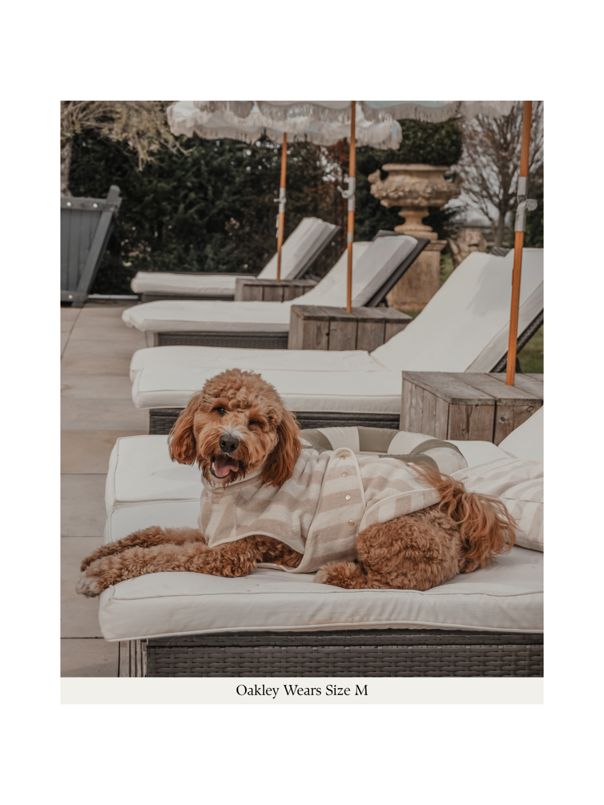 The Cosy Cloak Drying Robe – Hazelnut Stripe