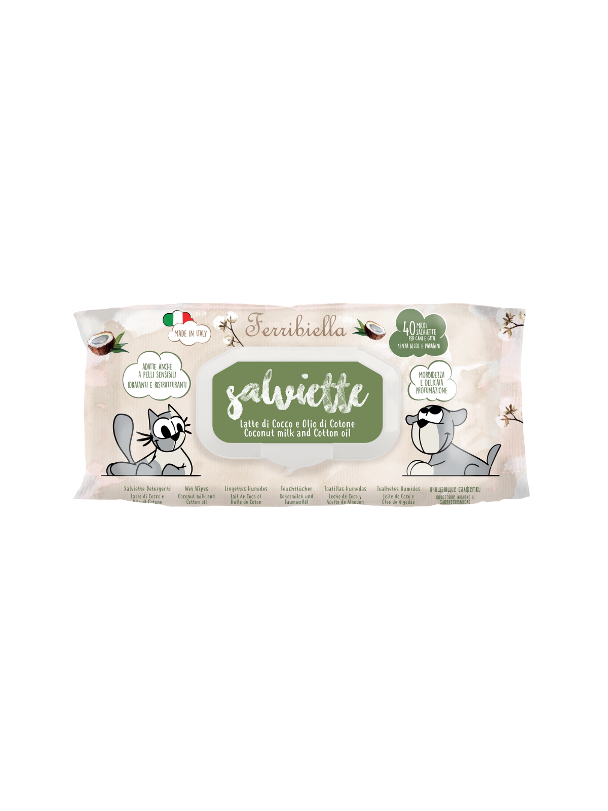 Coconut Milk & Cotton Oil Grooming Wipes