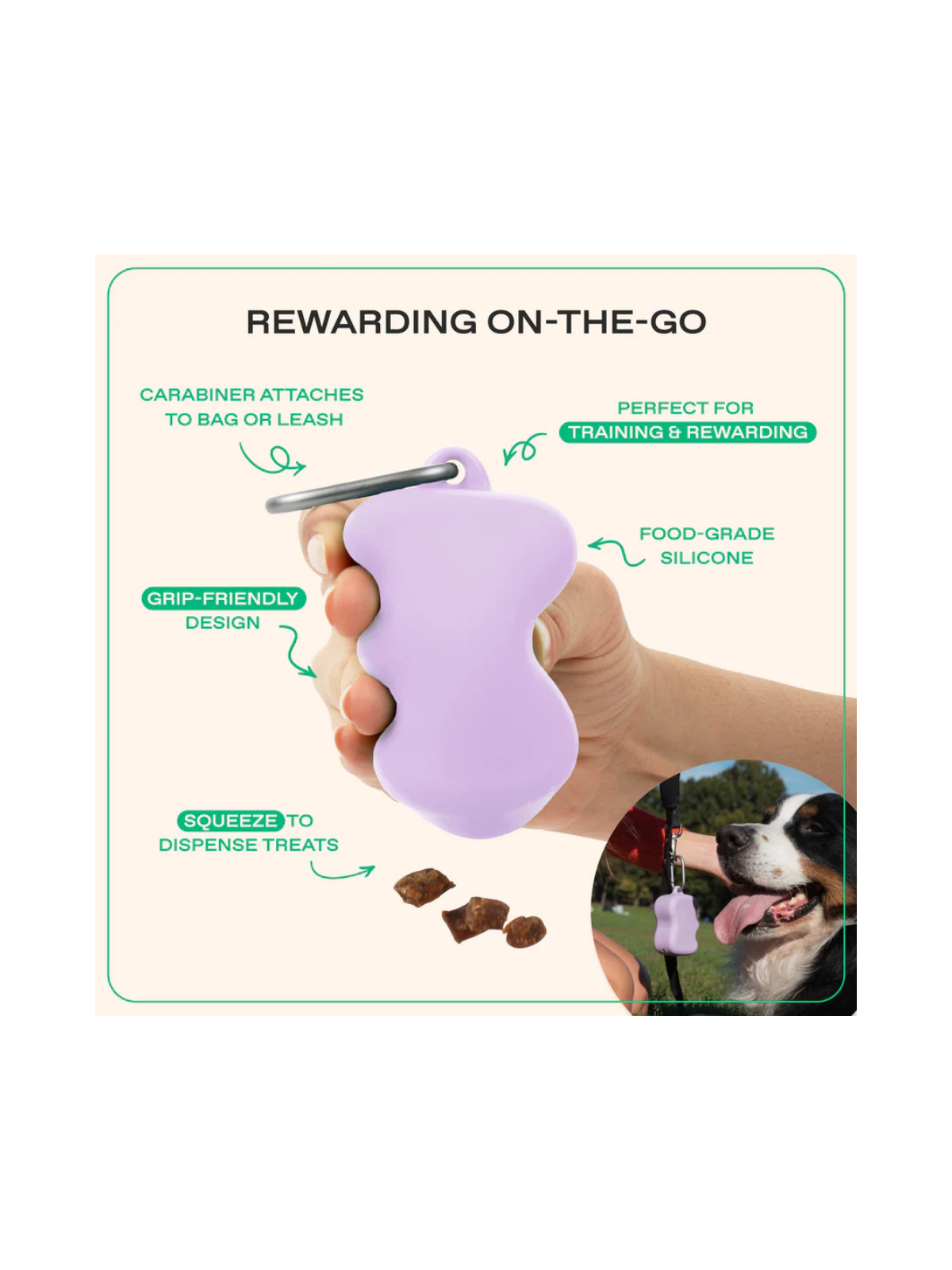 Silicone Treat Pouch Dispenser - Lilac