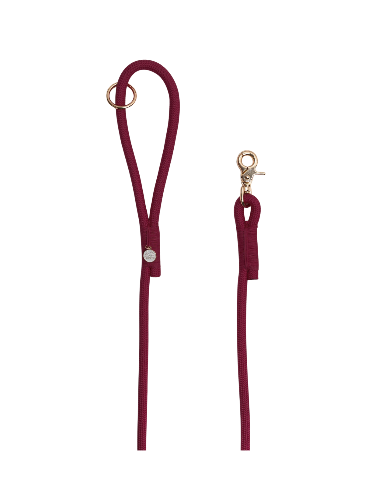 Braided Rope Leash – Bordeaux