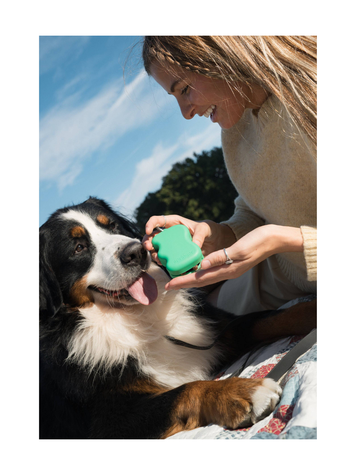 Silicone Treat Pouch Dispenser - Green