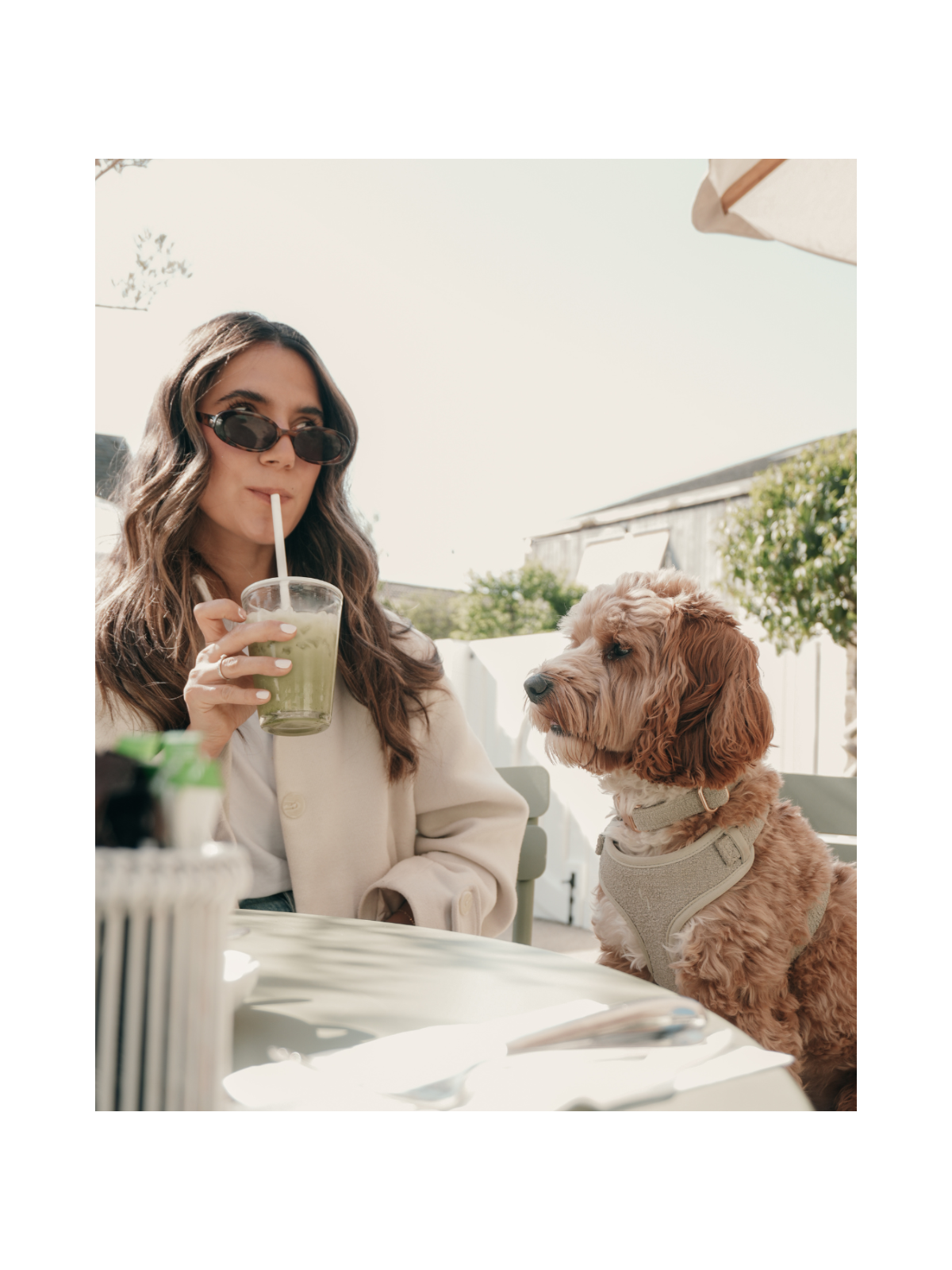 Bouclé Adjustable Harness – Matcha