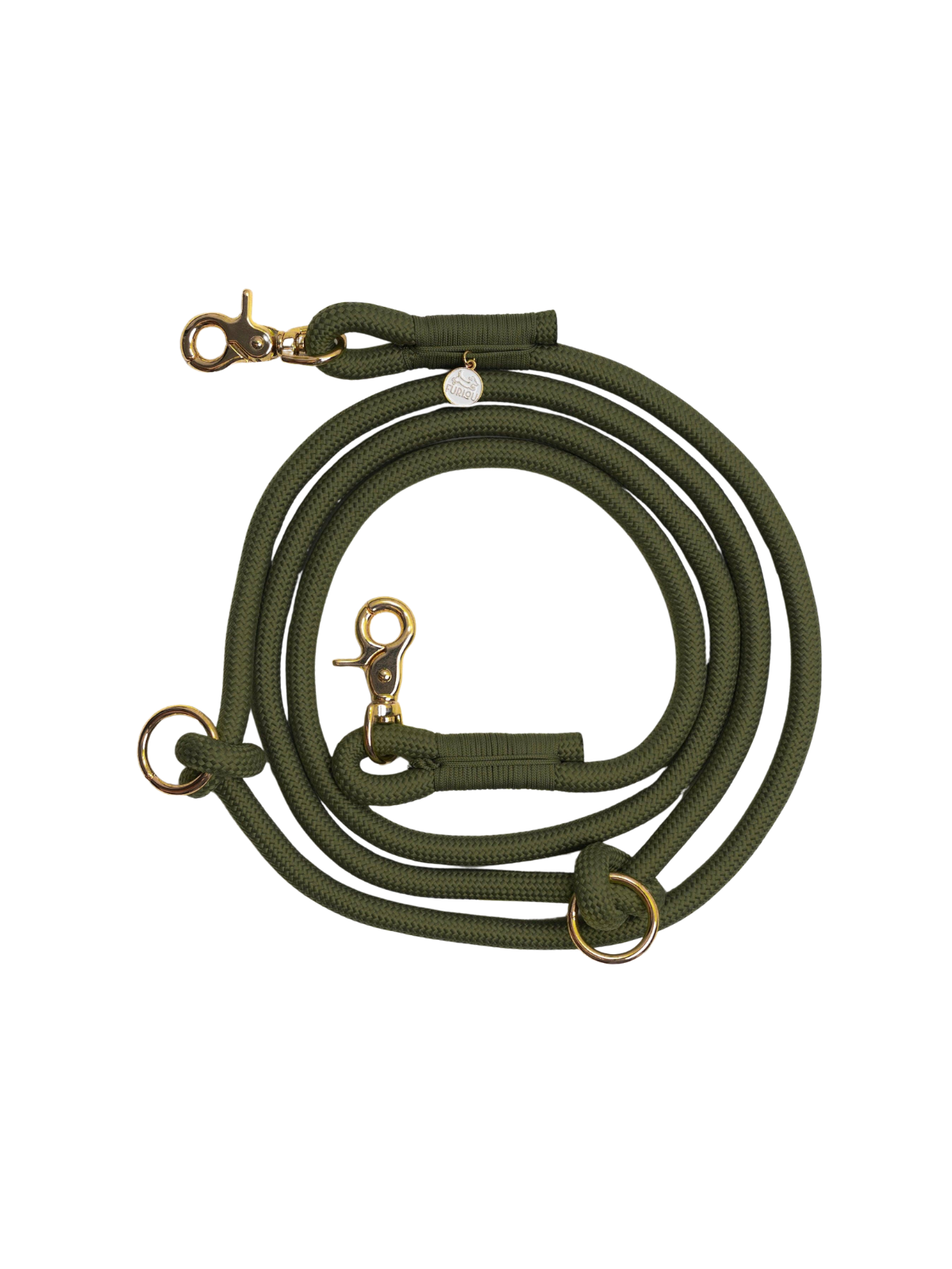 Hands Free Braided Leash – Khaki