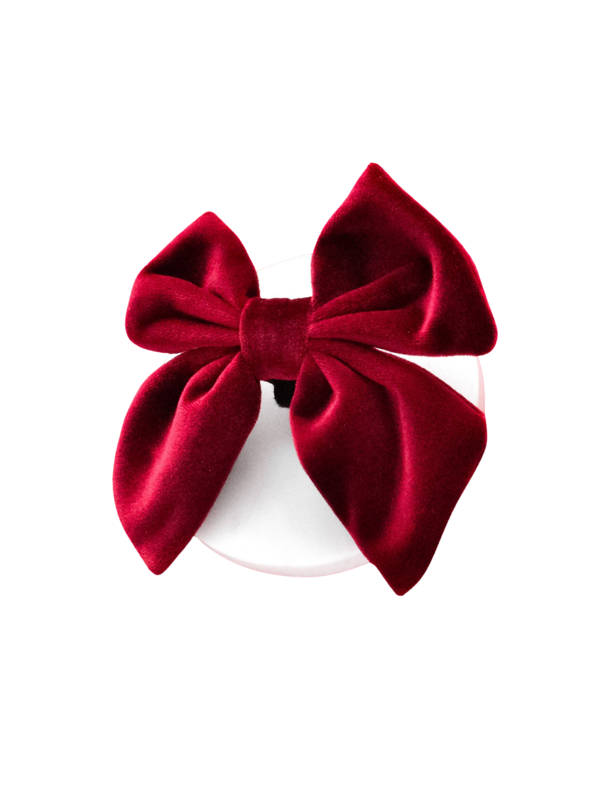 Luxe Velvet Sailor Dog Bow Tie - Berry Red
