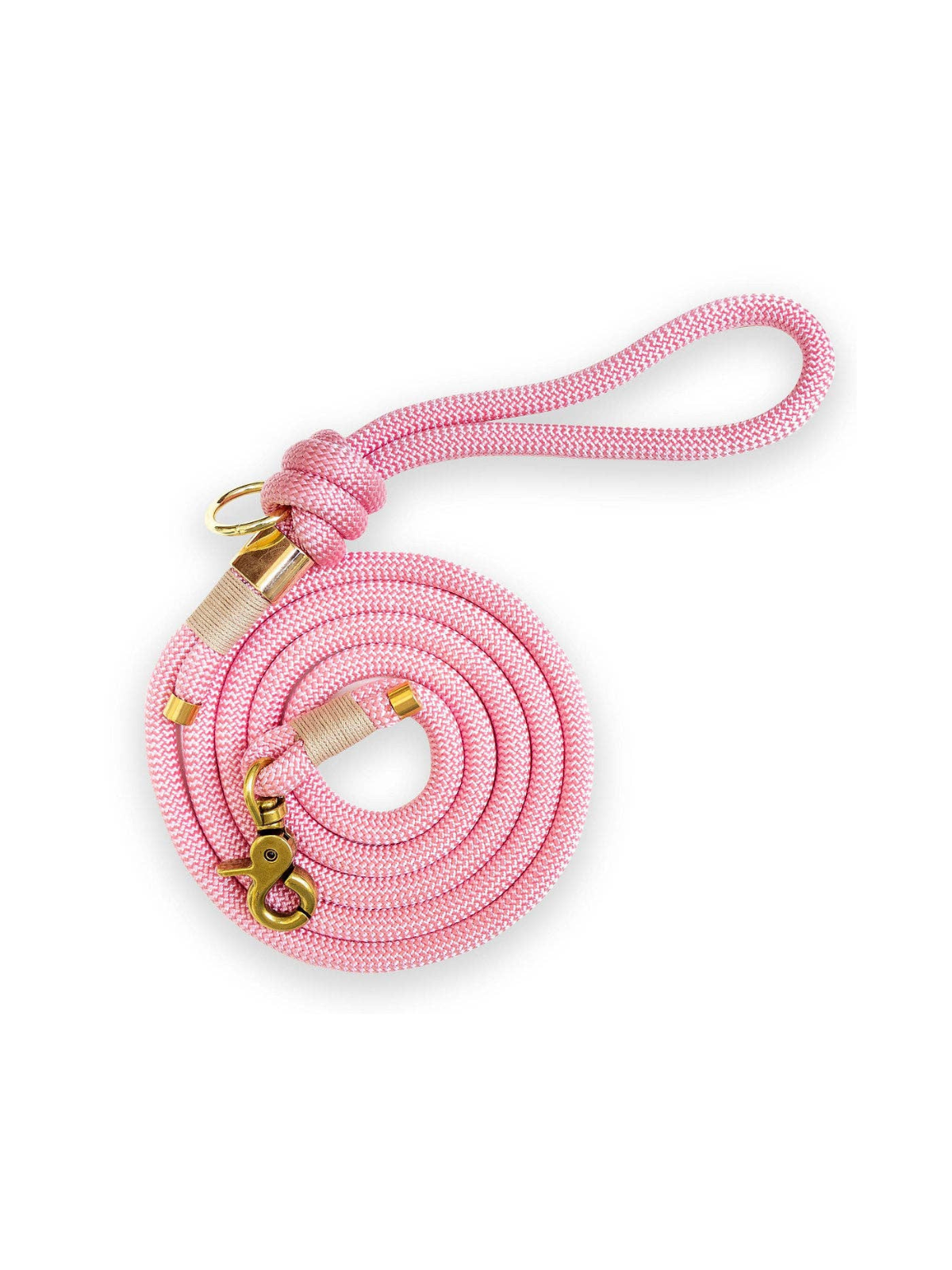 Hands-Free Rope Leash – Pastel Pink