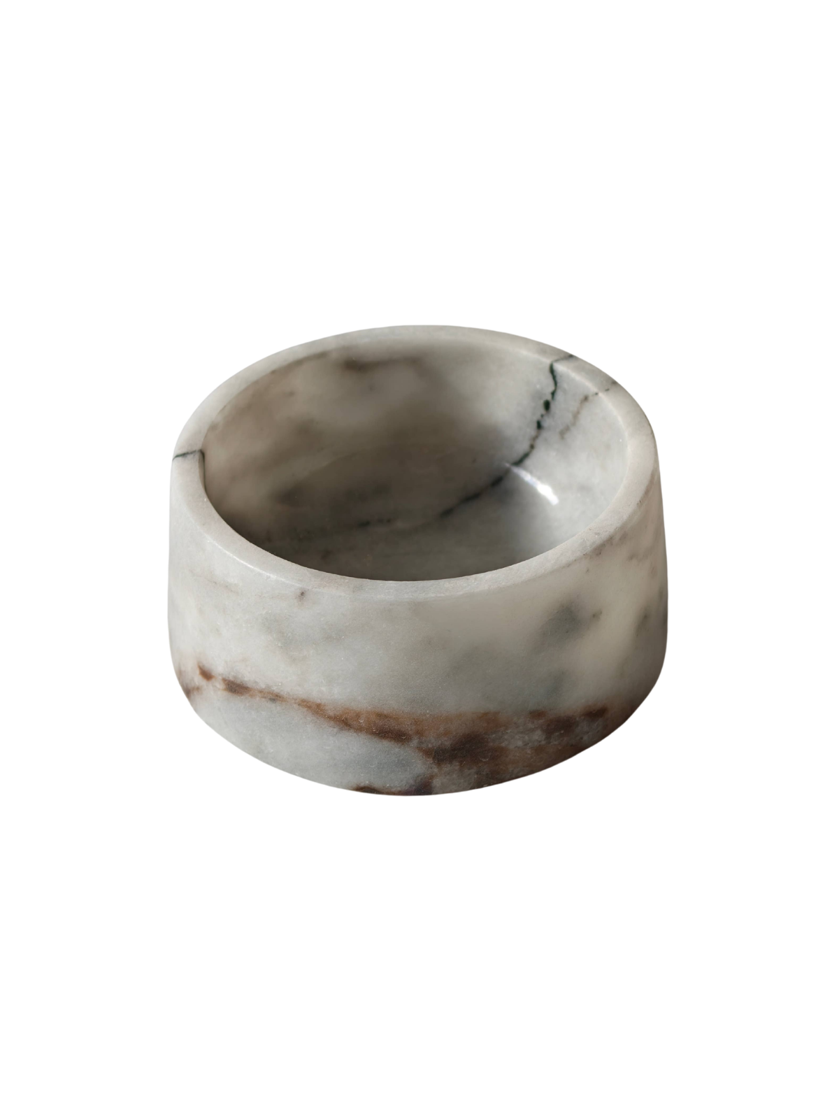 Marble Food & Water Bowl – Elephant White