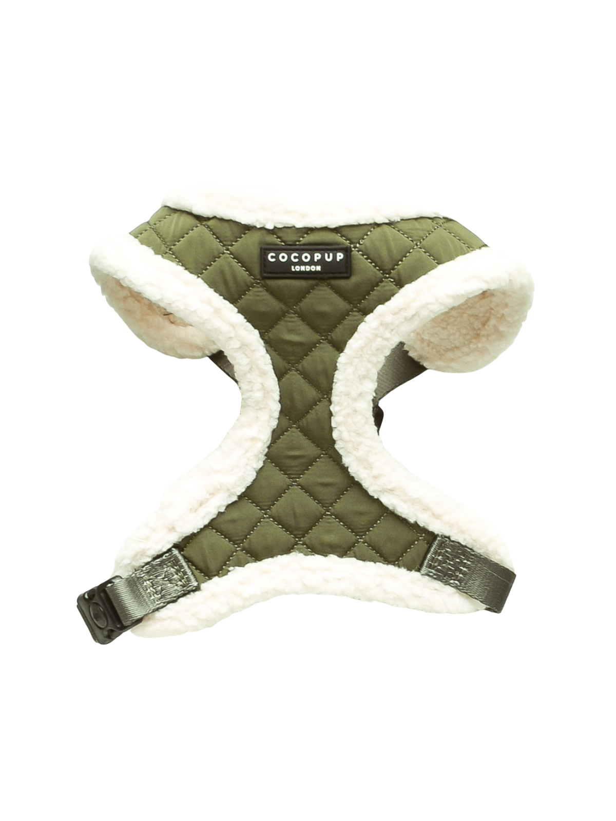 Quilted Adjustable Neck Harness – Khaki