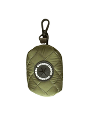 Quilted Poop Bag Holder Zip Purse – Khaki