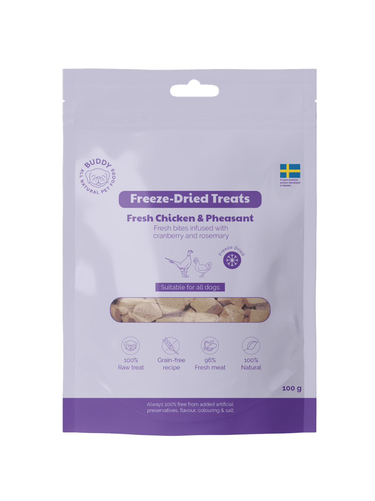 Freeze-dried Treats Raw Chicken & Phaesant (100 gr)