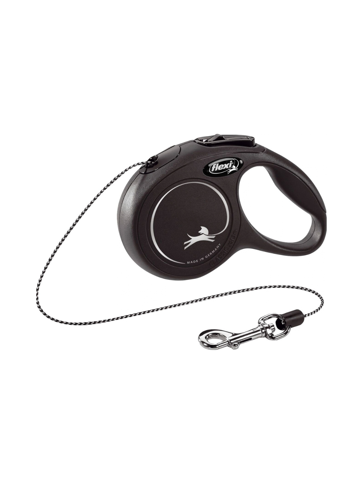 Classic Retractable Cord Leash – Black