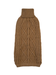 Aran Alpaca Dog Sweater – Camel