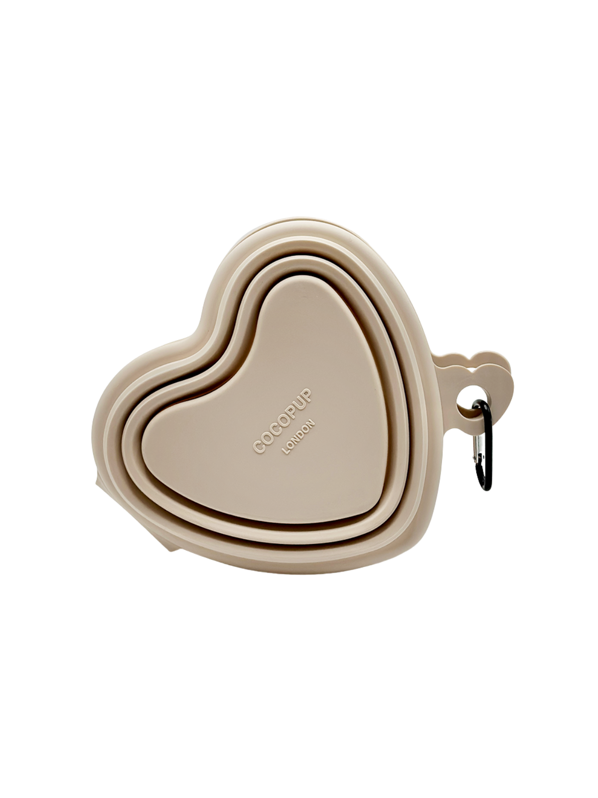 Double Heart Collapsible Dog Bowl – Pink