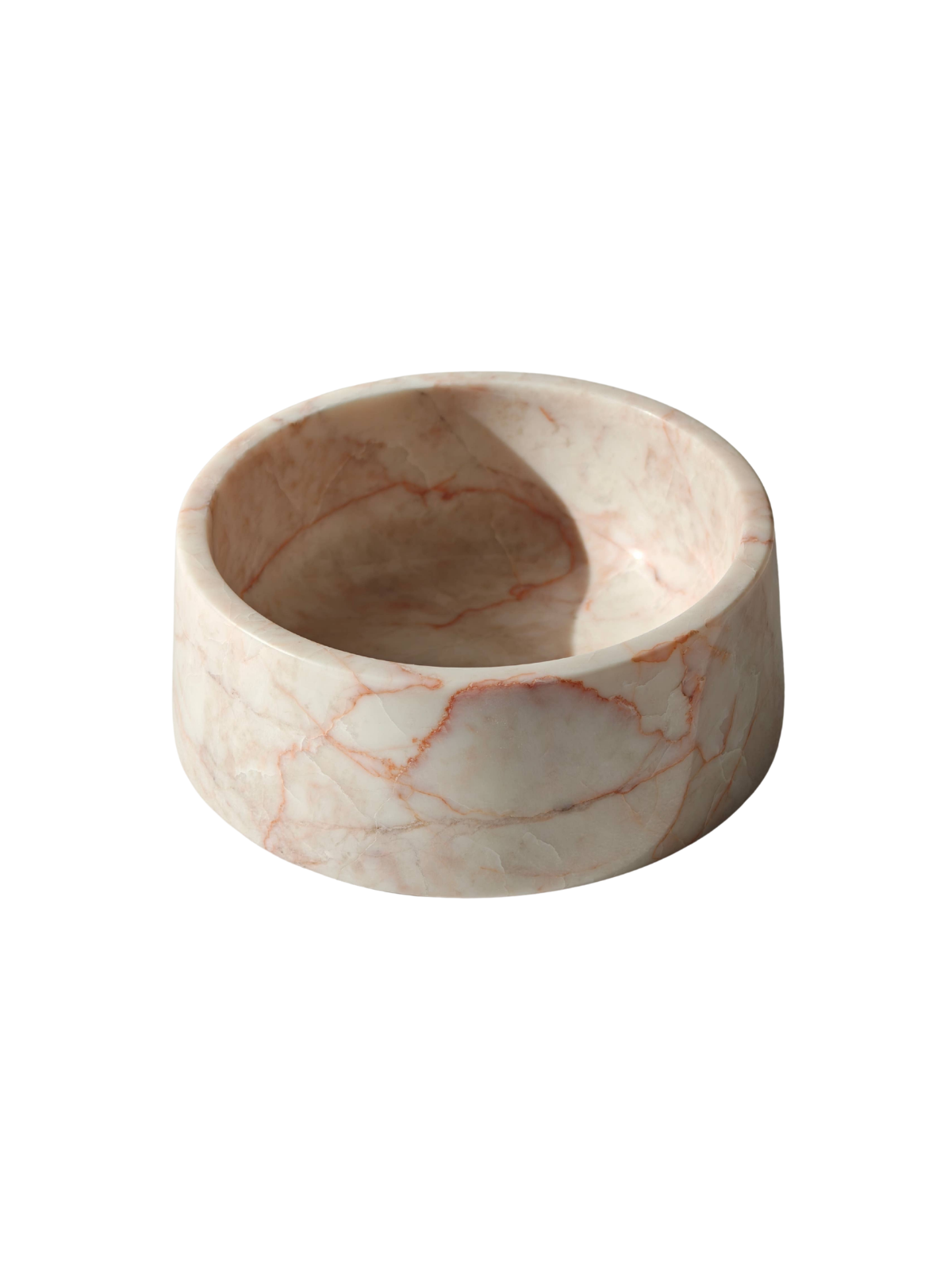Marble Food & Water Bowl – Cream Rose