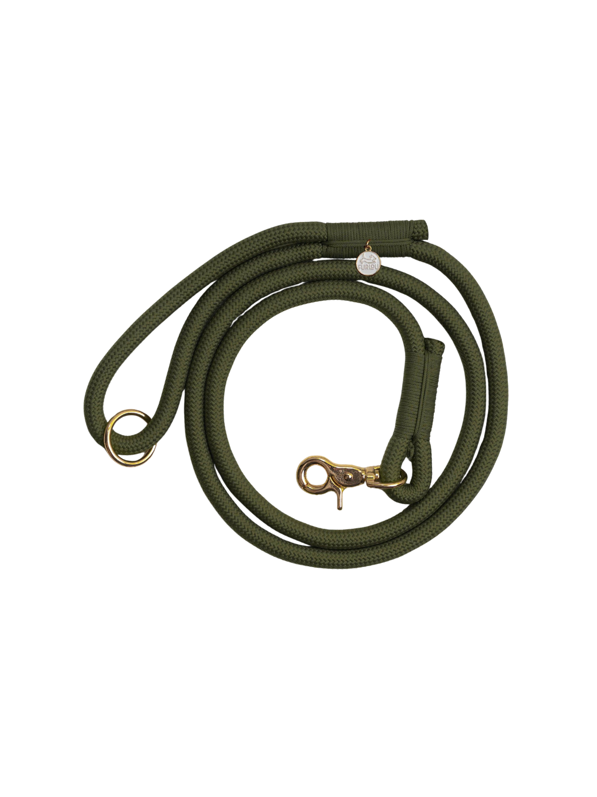 Trapper Rope Leash Furlou Braided Rope Leash Khaki | Waterproof Nylon | Bisou Dog