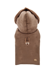 Poesia Shearling Dog Coat – Brown