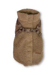 Teddy Coat with Harness – Mocha