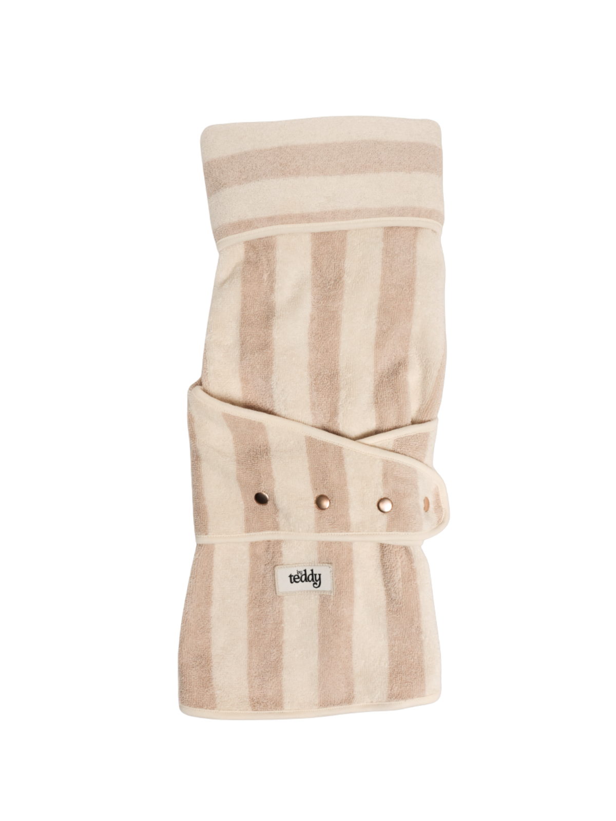 The Cosy Cloak Drying Robe – Hazelnut Stripe
