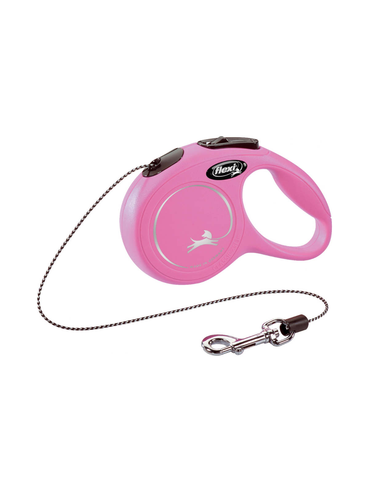 Classic Retractable Cord Leash – Pink