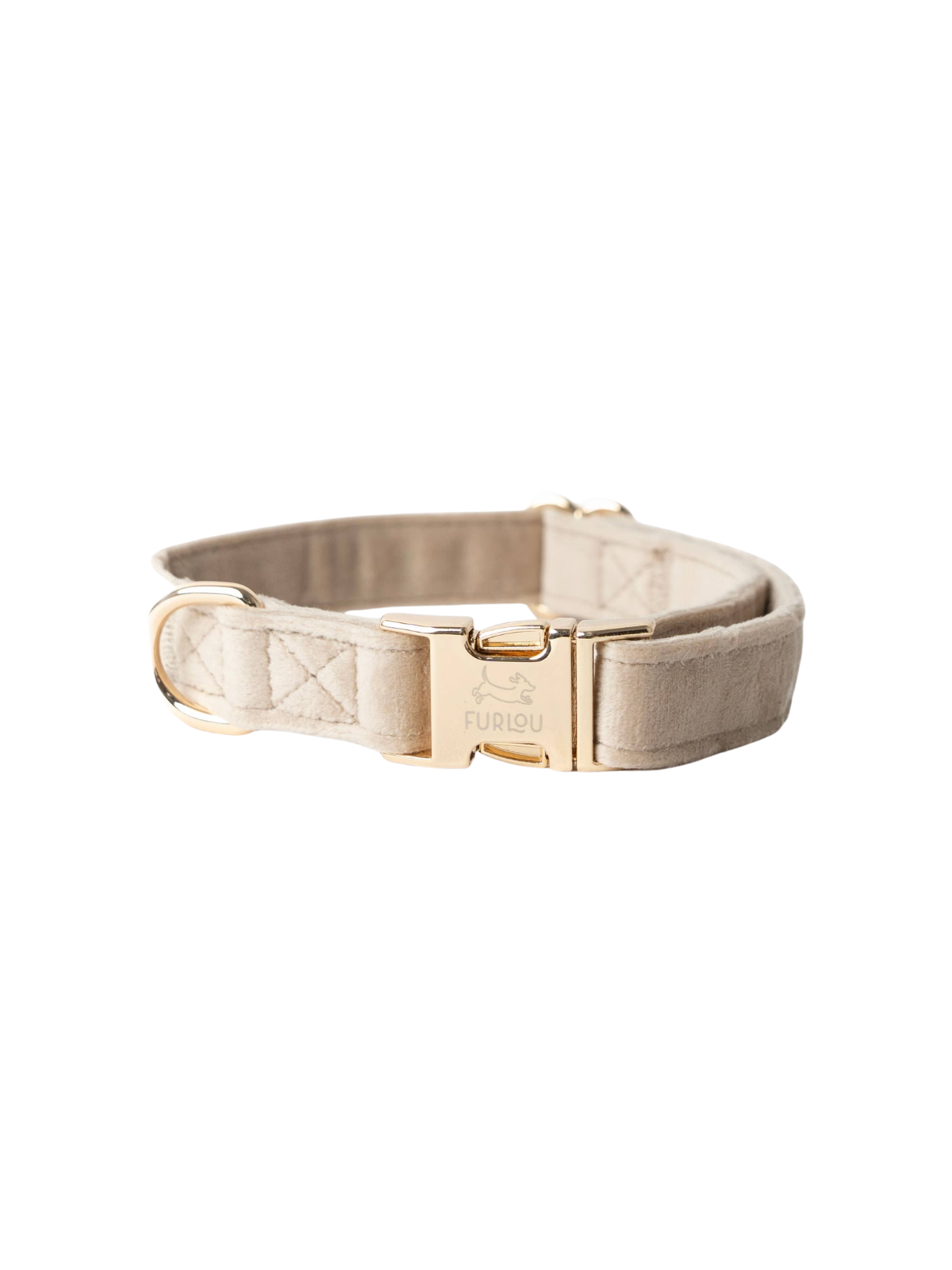Velvet Dog Collar - Sand