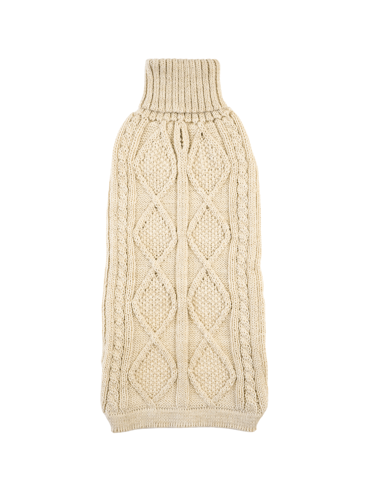 Aran Knit Alpaca Dog Sweater – Ivory