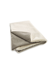 Nation Faux Fur Dog Blanket – Ivory & Beige
