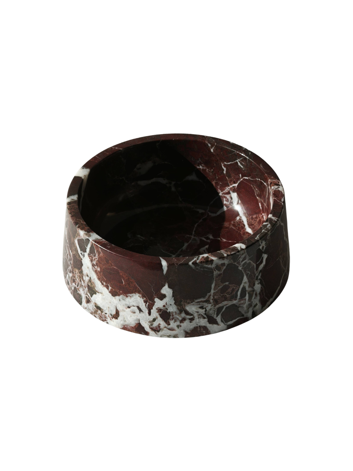 Marble Food & Water Bowl – Rosso Lepanto