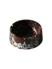 Marble Food & Water Bowl – Rosso Lepanto