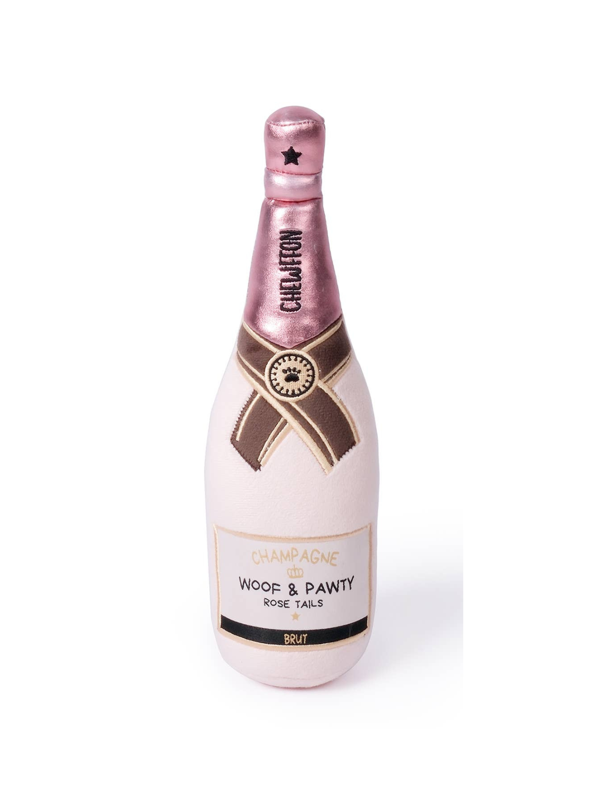 Pink Champagne Bottle Dog Toy