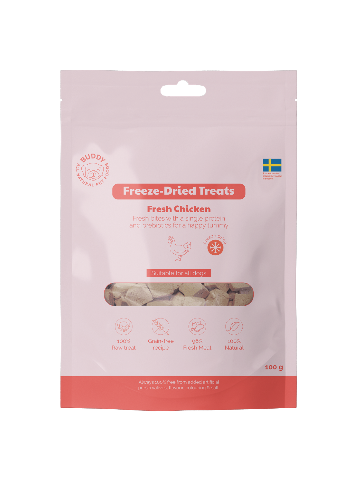 Freeze Dried Treats Singles Raw Chicken (100 gr)
