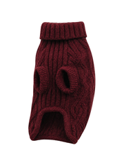 The Capsule Cable Knit Dog Sweater – Bordeaux