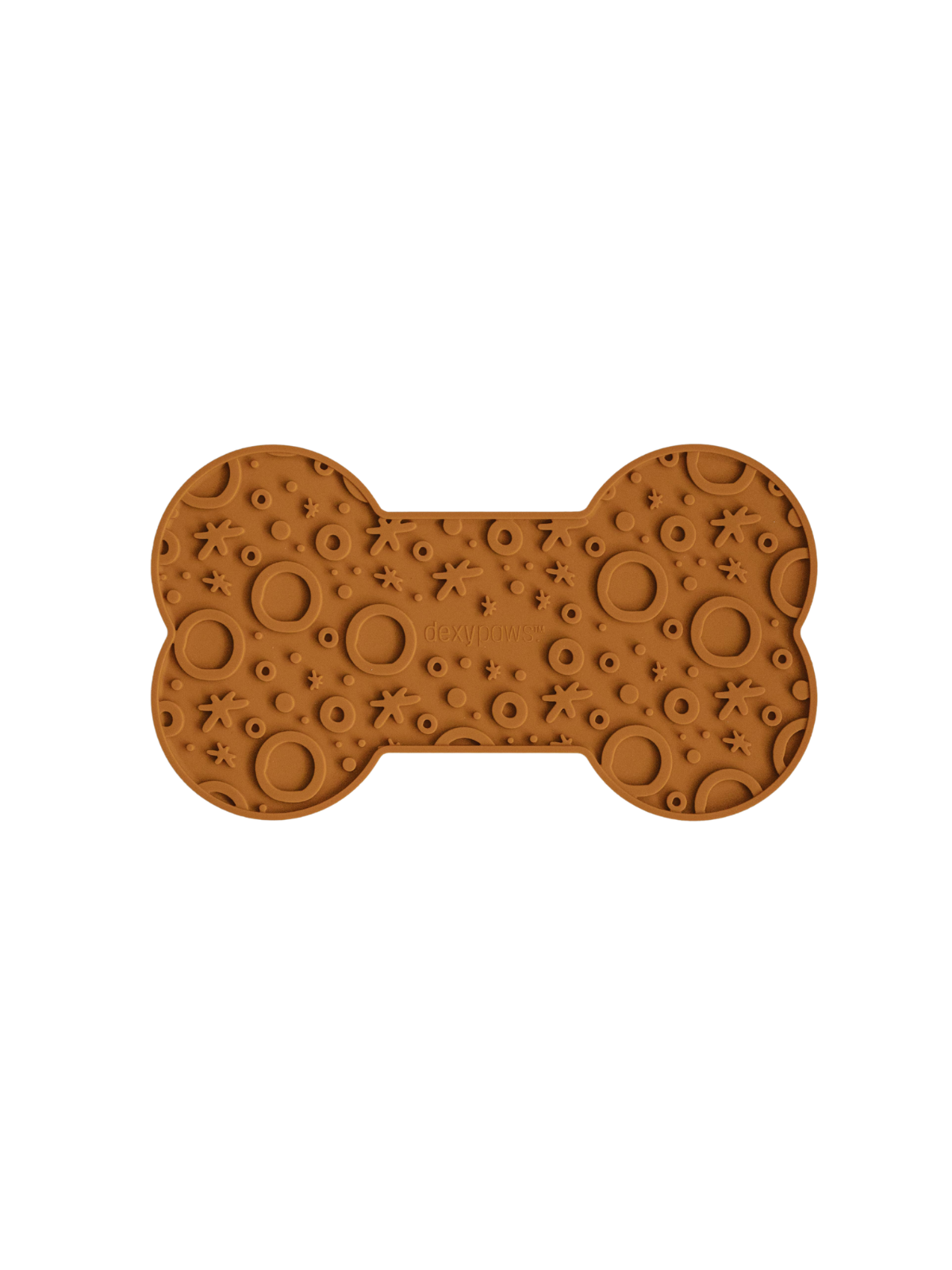 Dog Bone Enrichment Licking Mat - Brown