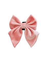 Luxe Velvet Sailor Dog Bow Tie - Baby Pink