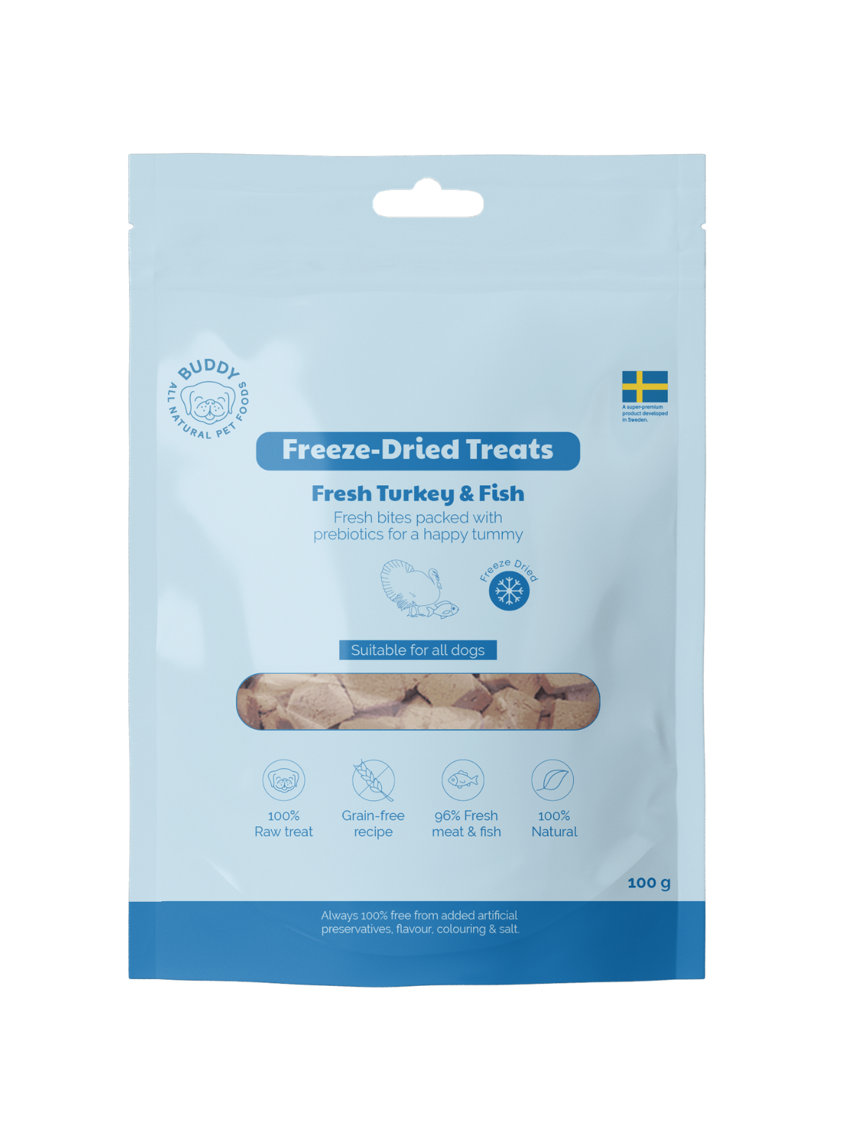 Freeze-dried Treats Raw Turkey & Fish (100 gr)