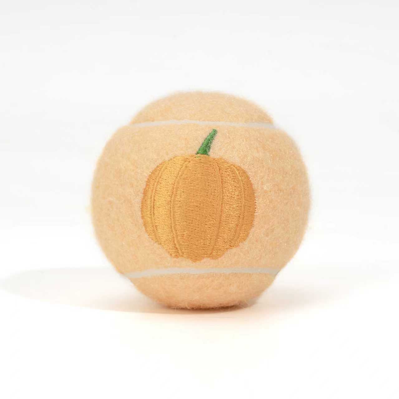 Embroidered Tennis Ball – Pumpkin