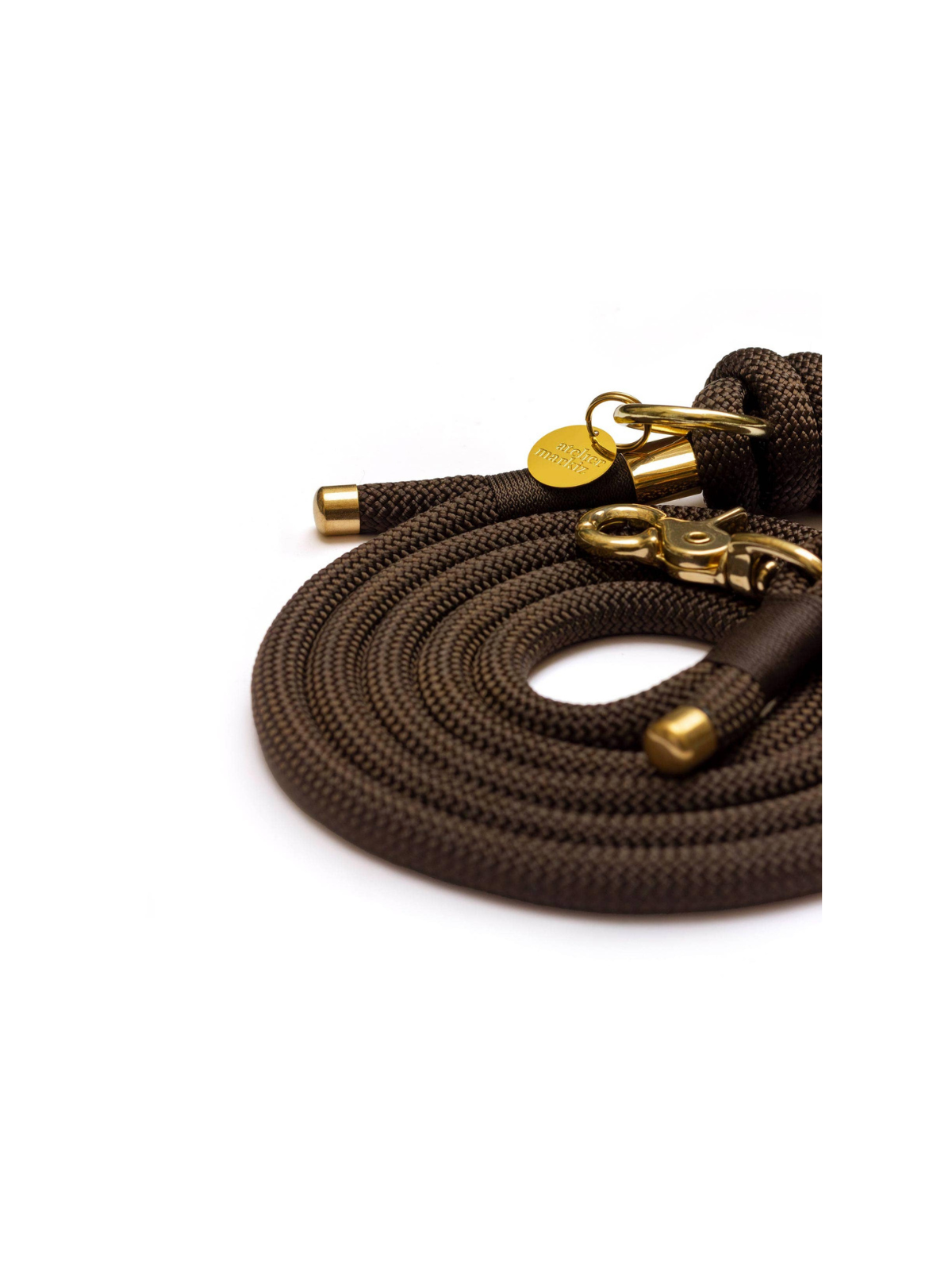 Coffee Hands-Free Leash – Silver