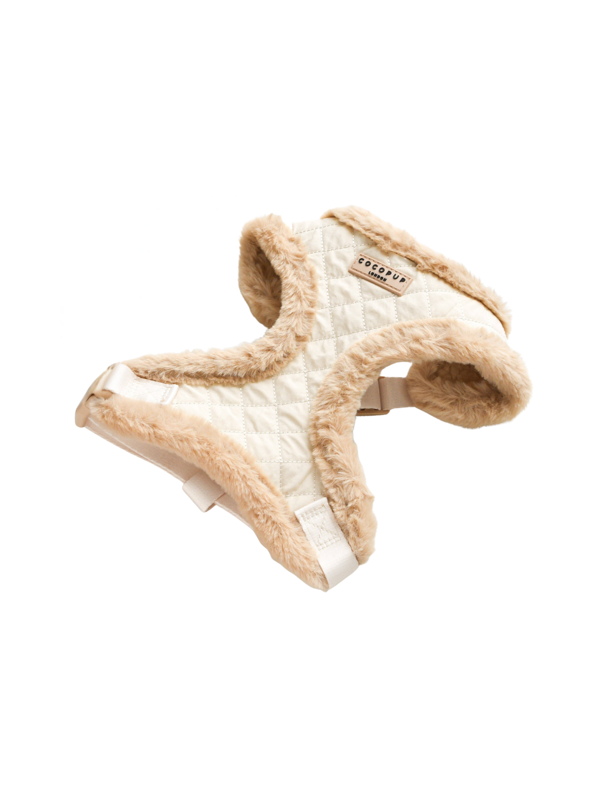 Quilted Adjustable Neck Harness - Cream