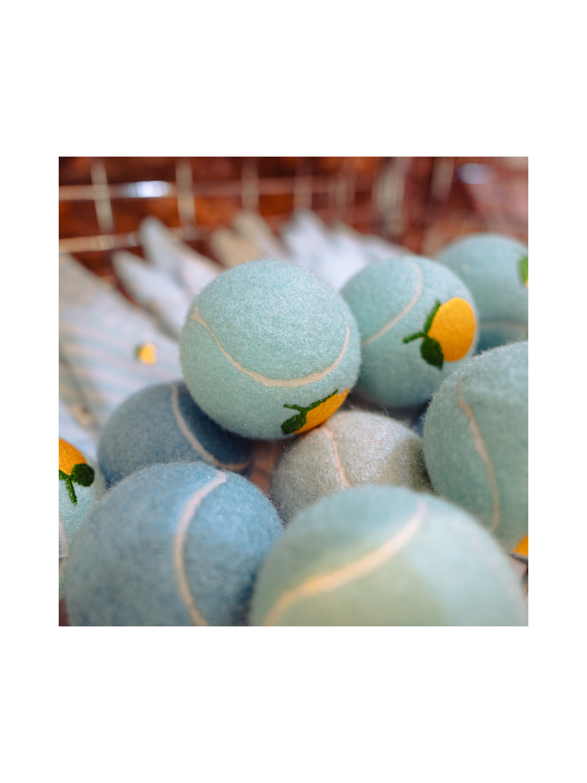 Embroidered Tennis Ball – Lemon