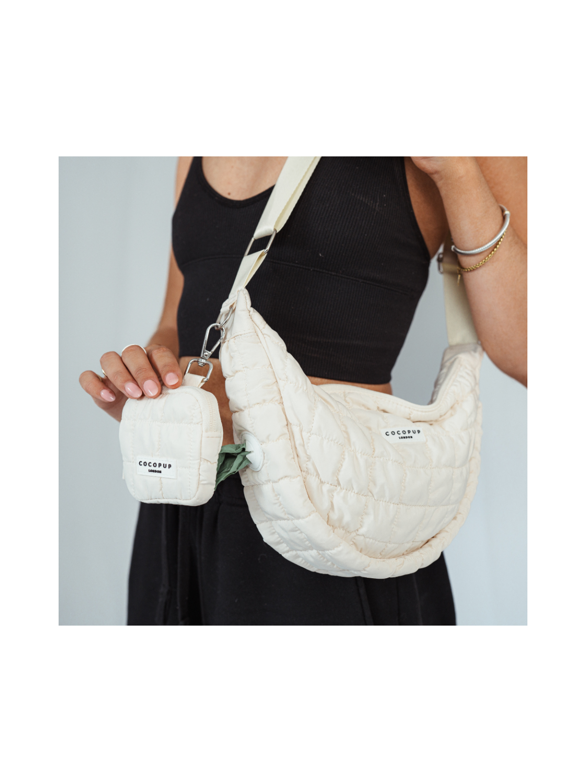 Crescent Dog Treat Bag - Cloud