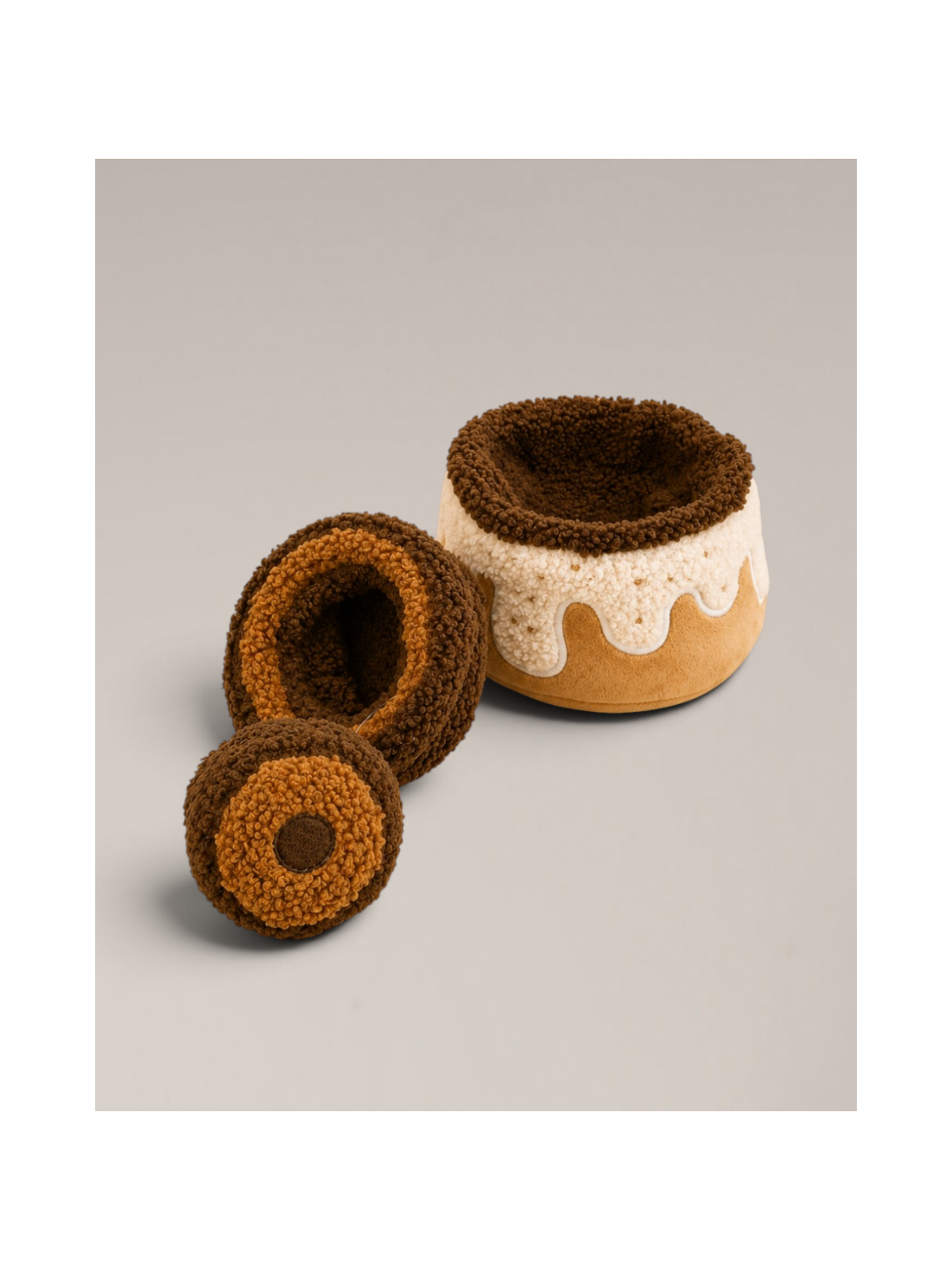 Cinnamon Roll Interactive Dog Toy