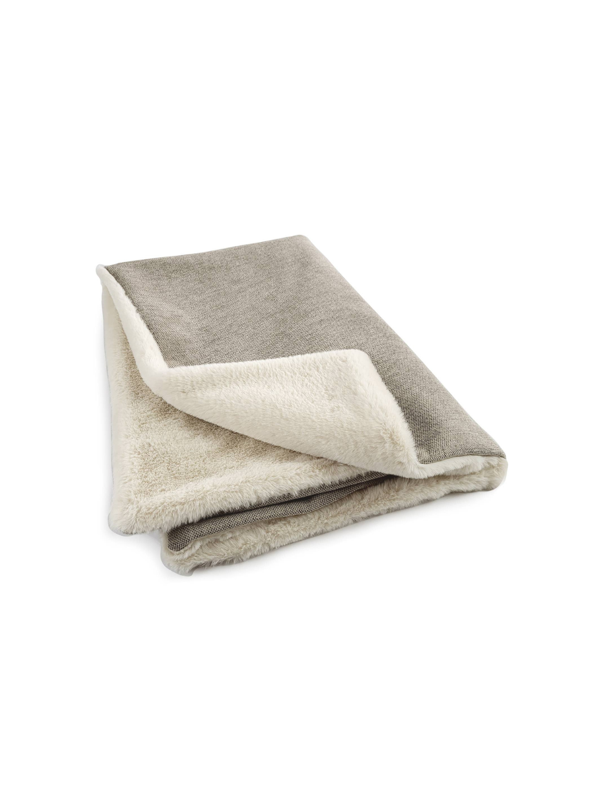 Nation Faux Fur Dog Blanket – Ivory & Beige