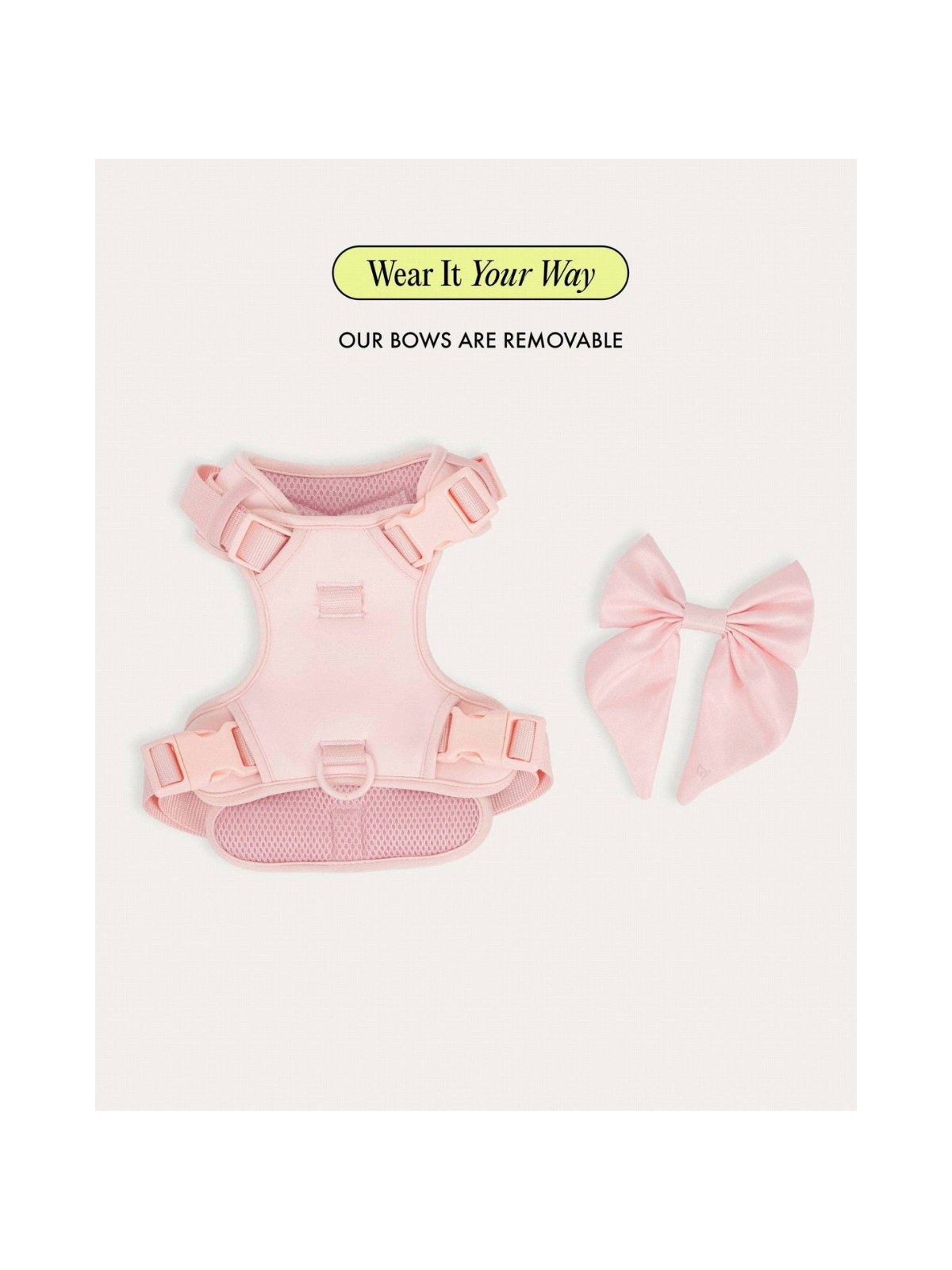 Wander! Bow Harness 2.0 – Blossom Pink