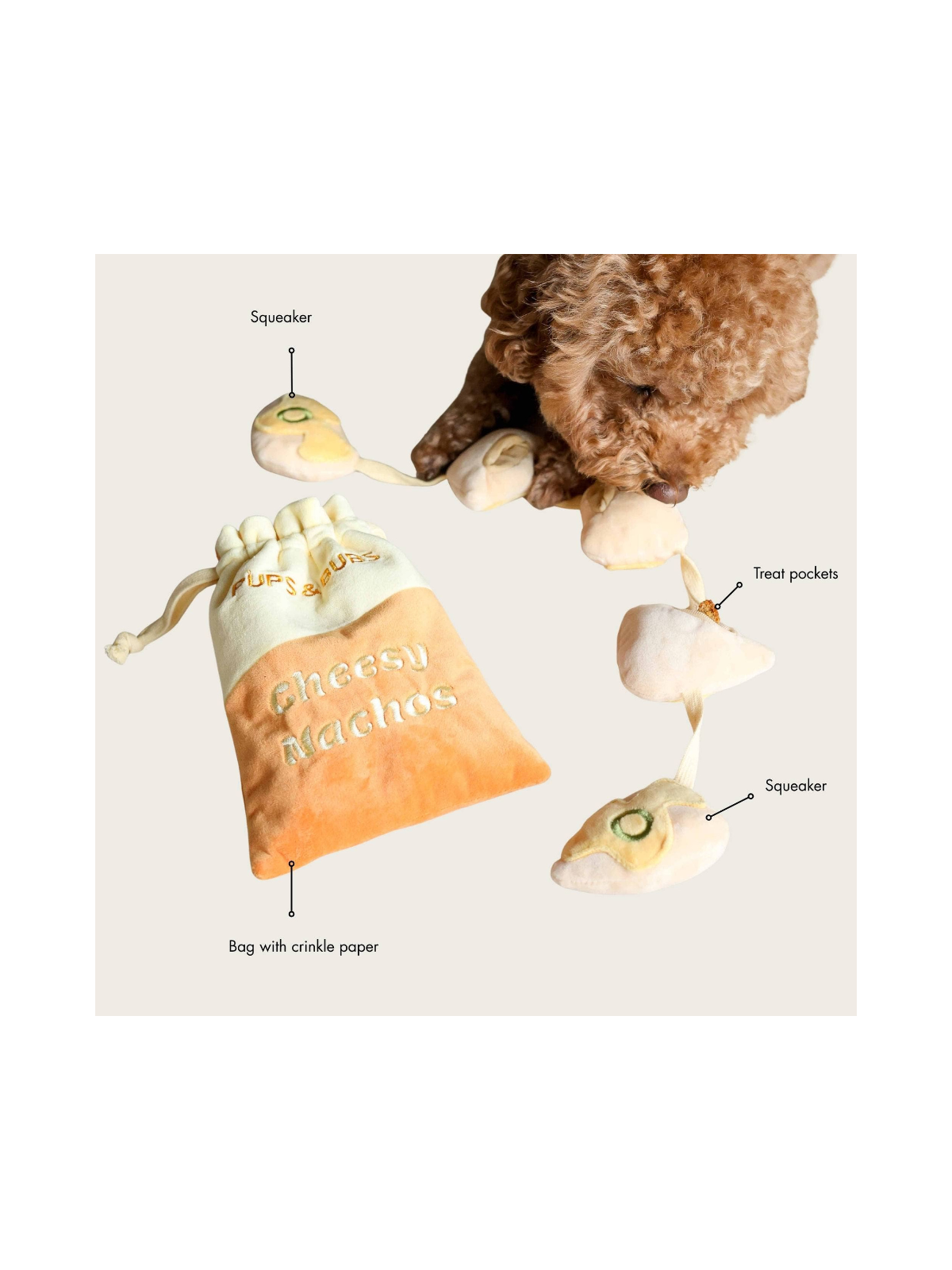 Cheesy Nachos Nosework Toy
