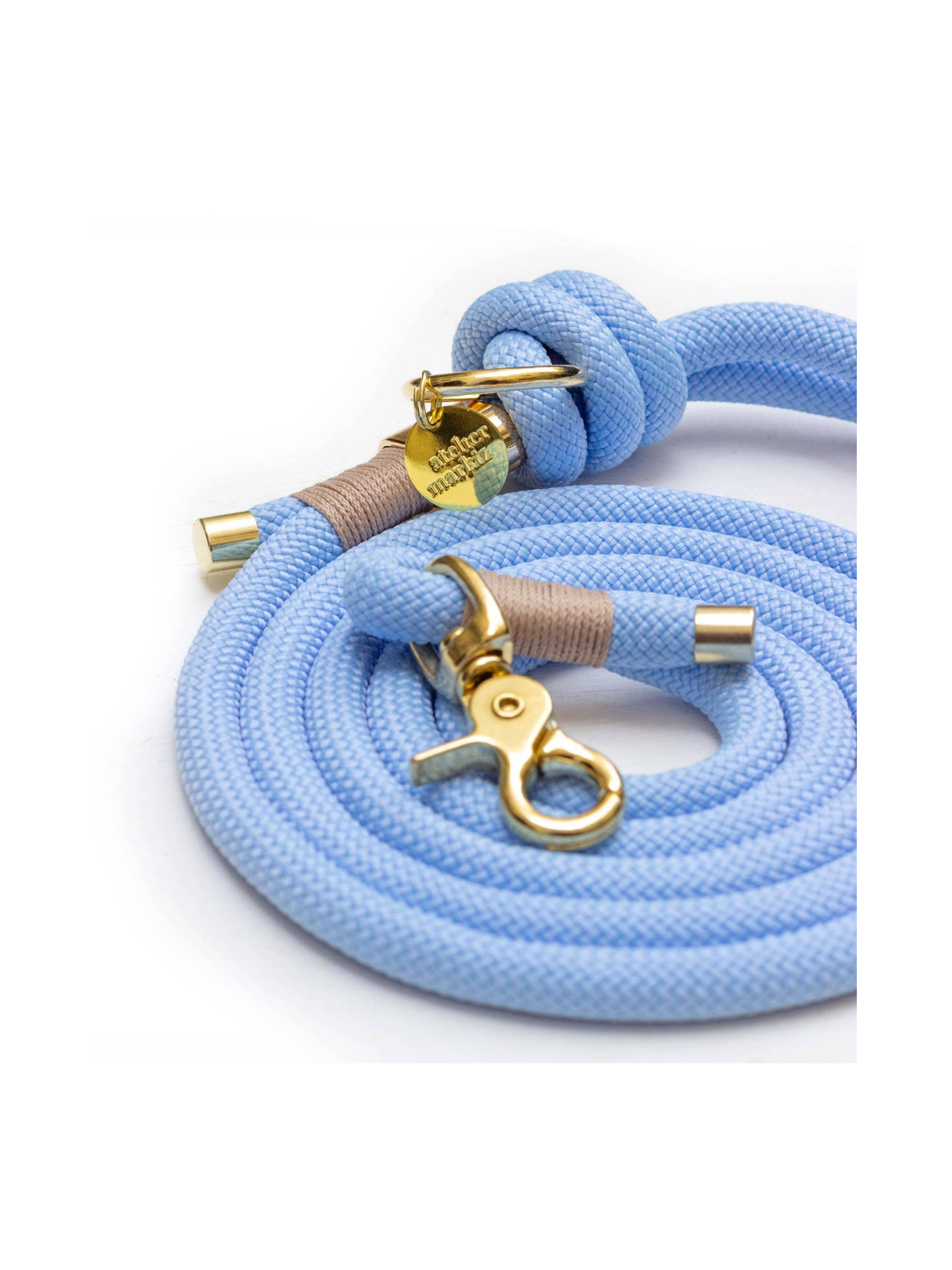 Simple Rope Leash – Polar Blue