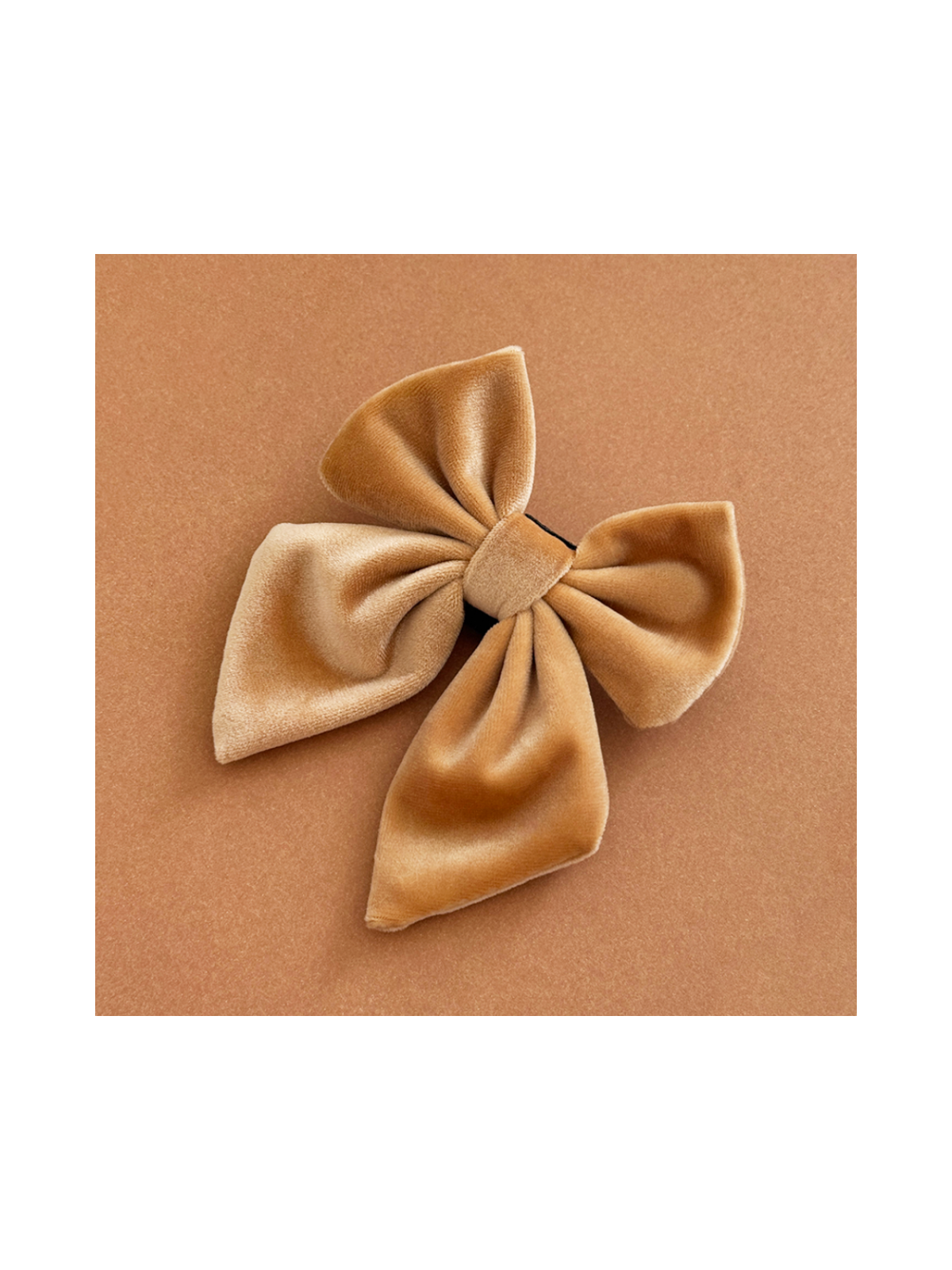 Luxe Velvet Sailor Dog Bow Tie - Mocha
