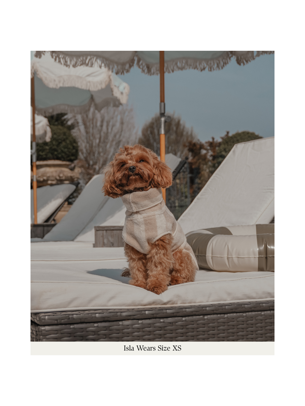 The Cosy Cloak Drying Robe – Hazelnut Stripe