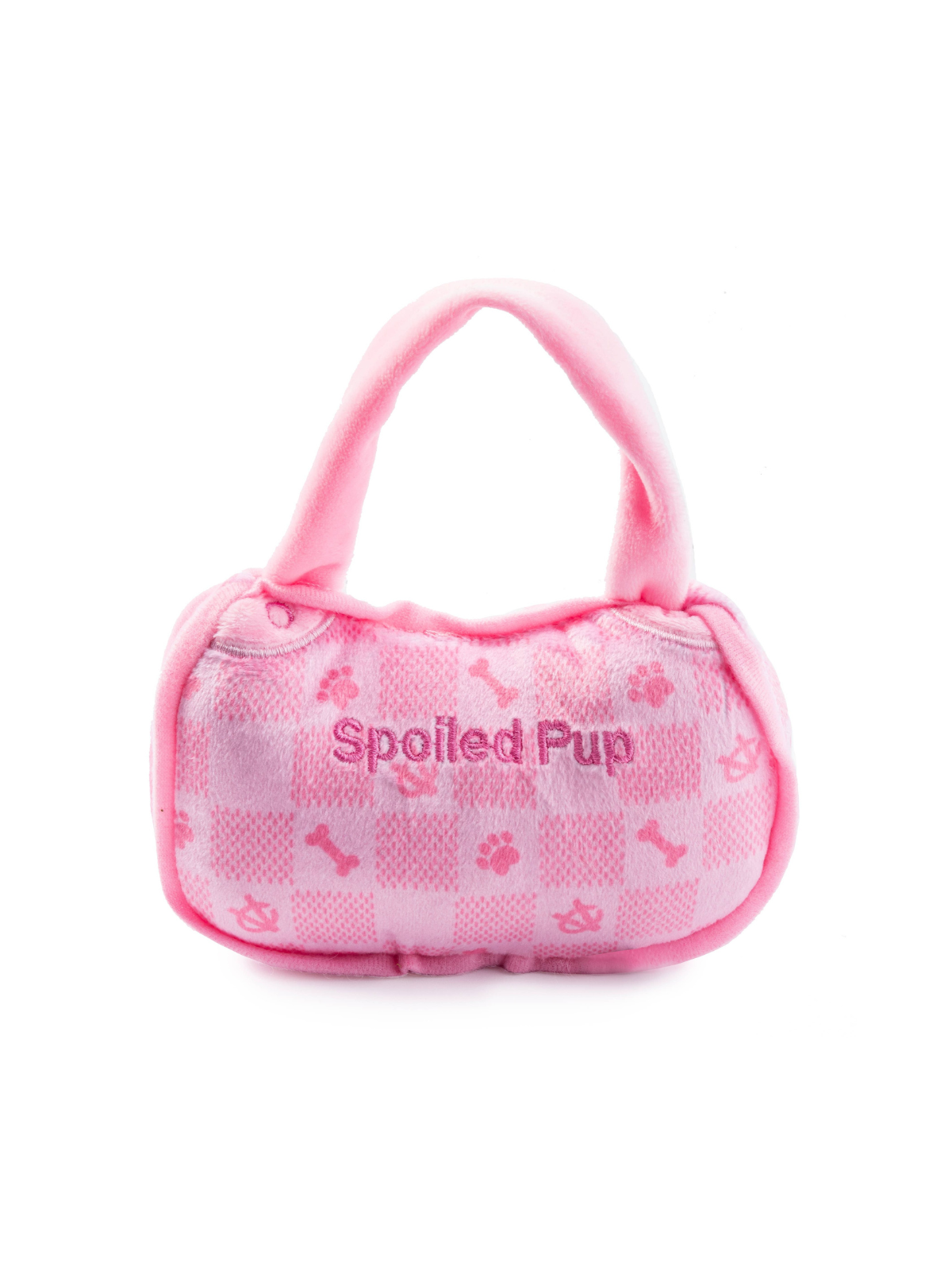 Pink Checker Chewy Vuiton Handbag Plush Toy
