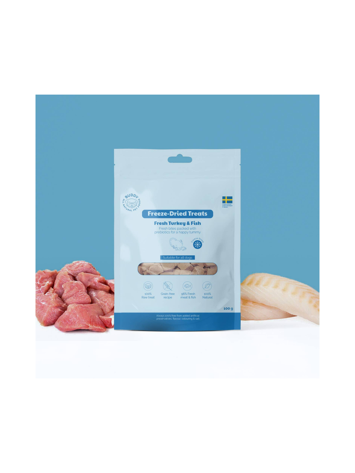Freeze-dried Treats Raw Turkey & Fish (100 gr)